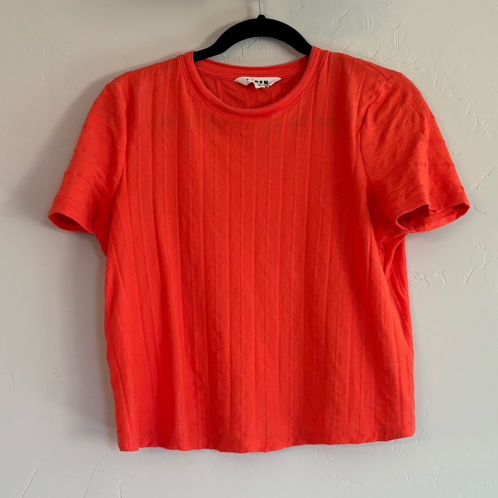 Textured cropped tee, Boden size 8